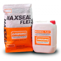 Drizoro Maxseal Flex (Макссил Флекс) Двухкомпонентная гибкая полимерцементная гидроизоляция, работающая на положительное и негативное давление воды.