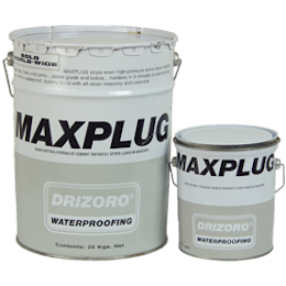 Drizoro Maxplug (Максплаг) Быстросхватывающийся гидравлический цемент (гидропломба), который применяется для мгновенной остановки воды из разрывов в бетоне