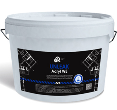 Однокомпонентная акриловая гидроизоляция Dispomix UNLEAK ACRYL WE 5 кг.